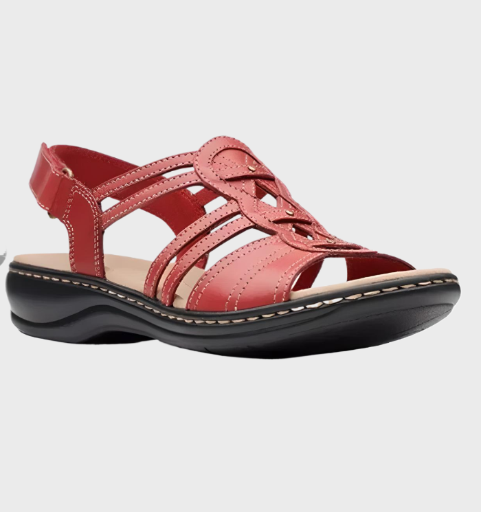 Margaret - klassiske slip on-sandaler med tyk sål, svangstøtte og velcrolukning