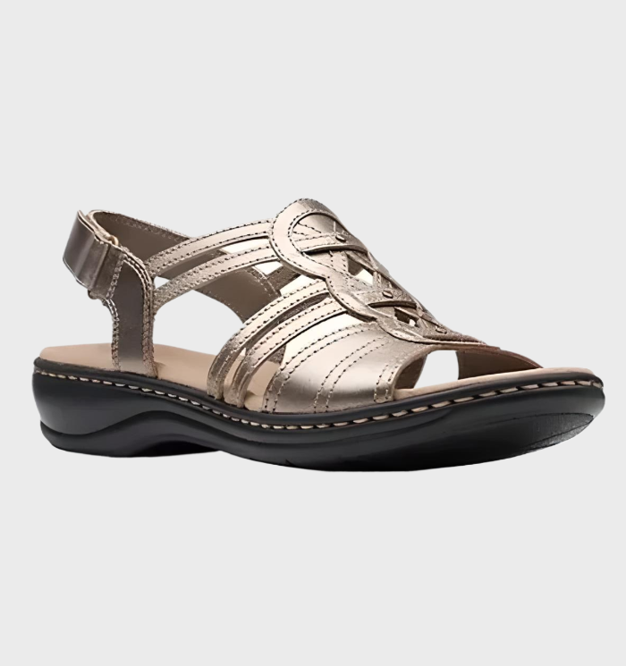 Margaret - klassiske slip on-sandaler med tyk sål, svangstøtte og velcrolukning