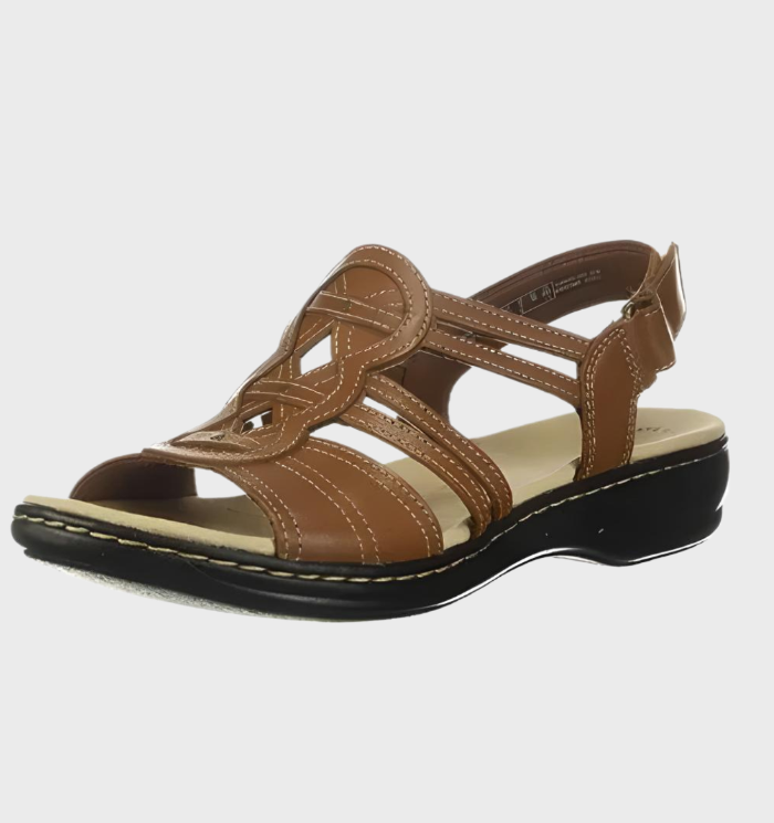 Margaret - klassiske slip on-sandaler med tyk sål, svangstøtte og velcrolukning