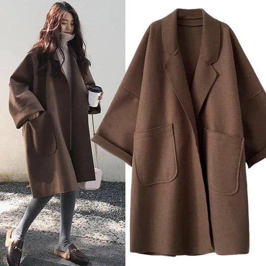 Elegant oversized uld trenchcoat