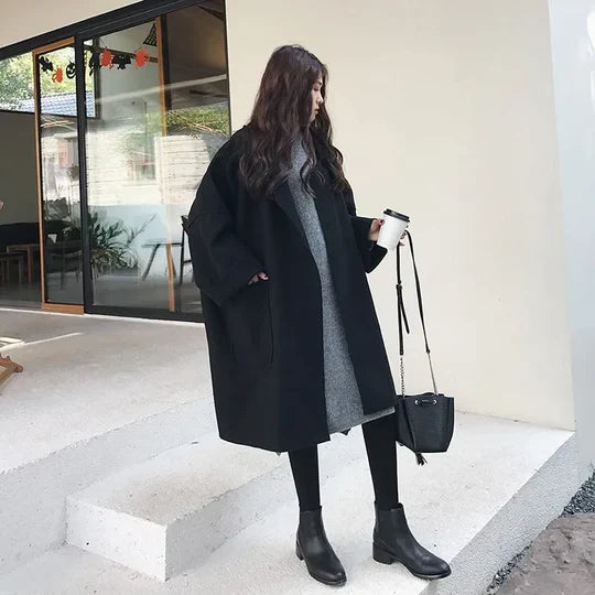 Elegant oversized uld trenchcoat